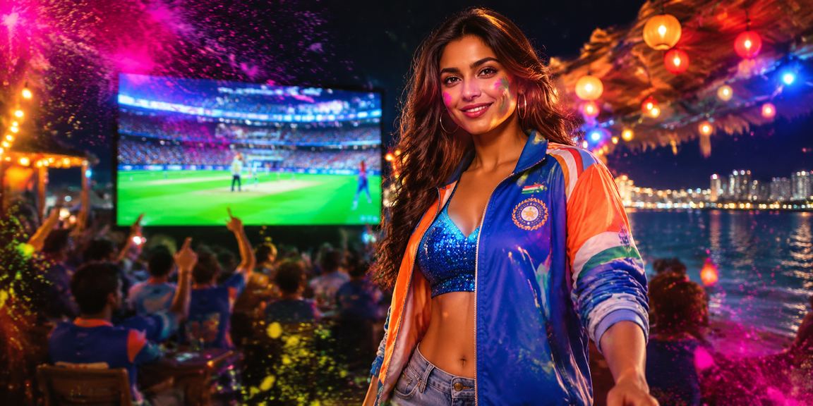 A festive cricket scene in India with betting activities