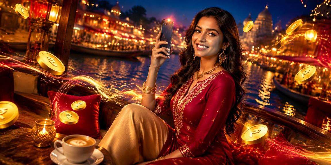 Young Indian player registering for online casino